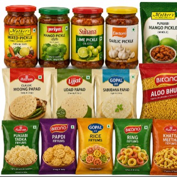 Pickle, Papad & Fryums
