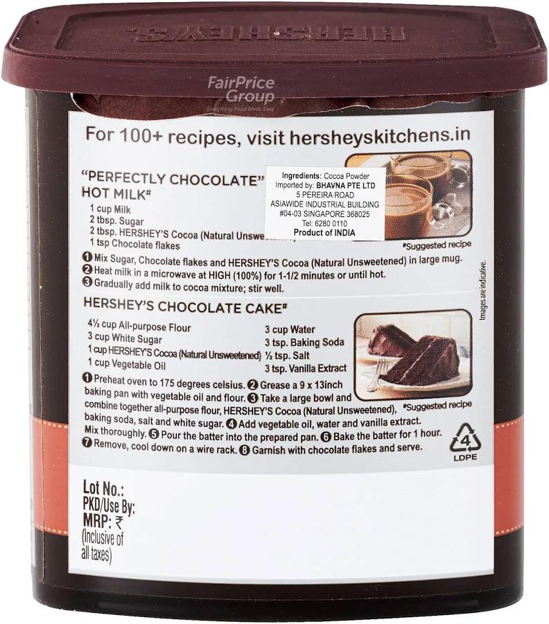 Hershey'S Natural Unsweetened Cocoa Powder 225G